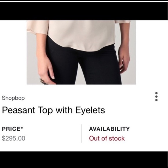 Haute Hippie Pink Peasant Top with Eyelets Medium - Picture 10 of 11